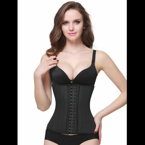 NEW FeelinGirl [ 3XL ] Latex Boned Slim Down Waist Trainer in‎ Black - Picture 1 of 10